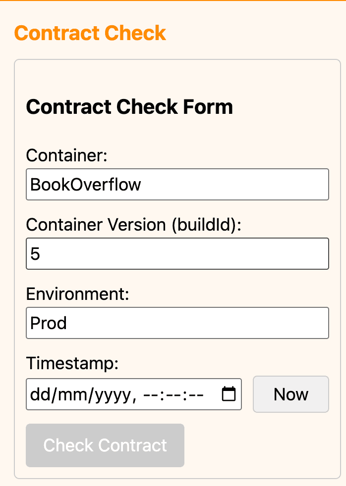 Deployagram form to verify contracts between application versions