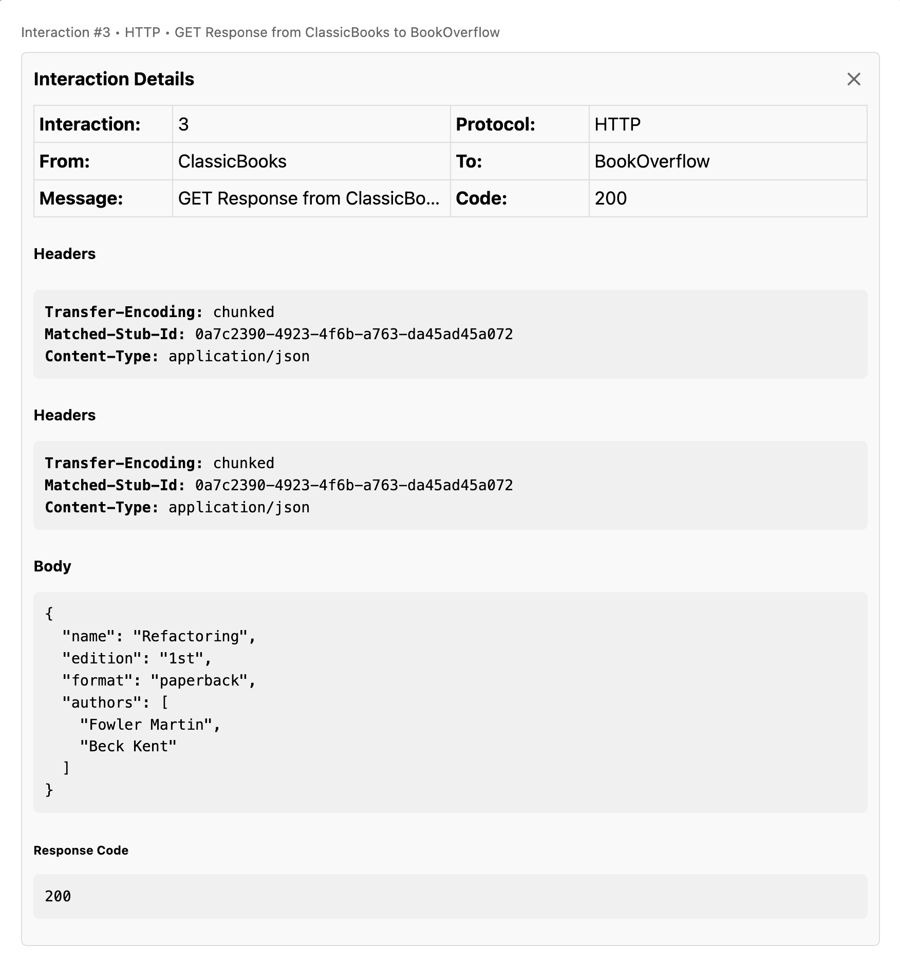 Clickable interactions diagram — tap a line to inspect content